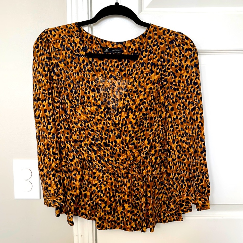 Animal print blouse from Zara. Size medium